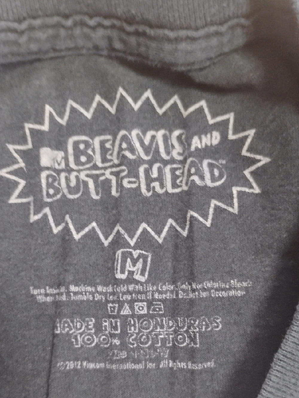 Vintage Beavis & Butt-Head Graphic Short Sleeve Tee - Black - Picture 2 of 3
